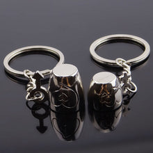 Creative 2Pcs/Pair Romantic Couple Cups Keychain for Lovers Metal Keychain Wedding Gifts  J4U66