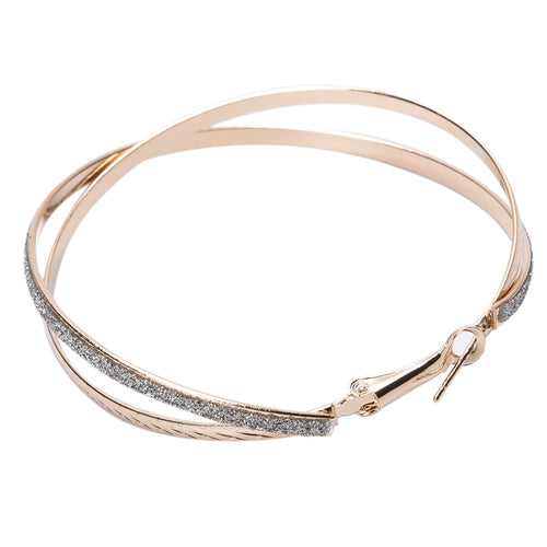 Cross Hoop Earrings Women Girls Elegant Round Earrings J4U66