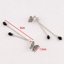 Crystal Elegant Stunning Charmming Tassel Butterfly Waterdrop Long Pendant Earrings Eardrop J4U66