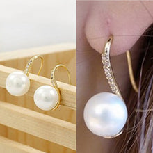 Crystal Pearl Earrings For Women Gift Zinc Alloy Faux Pearl Earring Jewelry Earrings Valentine's Day J4U66