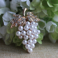 Crystal Rhinestone Flower For Wedding Bridal Dresses Clip Scarf Buckle Pins Grapes Brooches Rose Gold Plated Pearl Brooch S J4U66