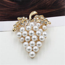 Crystal Rhinestone Flower For Wedding Bridal Dresses Clip Scarf Buckle Pins Grapes Brooches Rose Gold Plated Pearl Brooch S J4U66