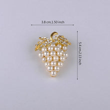 Crystal Rhinestone Flower For Wedding Bridal Dresses Clip Scarf Buckle Pins Grapes Brooches Rose Gold Plated Pearl Brooch S J4U66