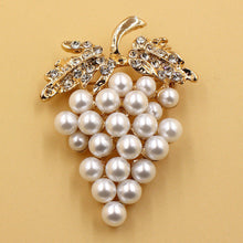Crystal Rhinestone Flower For Wedding Bridal Dresses Clip Scarf Buckle Pins Grapes Brooches Rose Gold Plated Pearl Brooch S J4U66