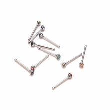 Crystal Rhinestone Nose Ring Bone Stud Surgical Steel Body Piercing Jewelry 10Pcs Body Jewelry Indian style J4U66