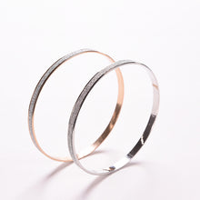 Cuff Bling Lady Gift Bracelets Bangles TrendyWomen's Charm Double circle matte Bangle Wristband Bracelet J4U66