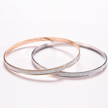 Cuff Bling Lady Gift Bracelets Bangles TrendyWomen's Charm Double circle matte Bangle Wristband Bracelet J4U66