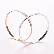 Cuff Bling Lady Gift Bracelets Bangles TrendyWomen's Charm Double circle matte Bangle Wristband Bracelet J4U66