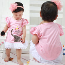 Cute Baby Girls Elephant Pattern Ruffle Dresses One Piece Dress PY J4U66