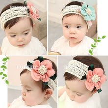 cute baby kids girls hair bands headbands bowknot flower hairclips ribbon headdress hair wear J4U66