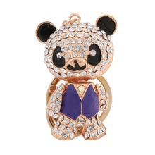 cute bear pendant key ring crystal rhinestone lovely key chain women jewelry forcar purse handbag charm decoration gift J4U66