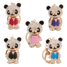 cute bear pendant key ring crystal rhinestone lovely key chain women jewelry forcar purse handbag charm decoration gift J4U66
