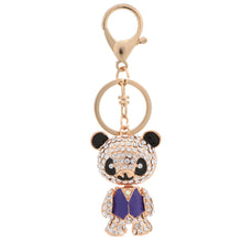 cute bear pendant key ring crystal rhinestone lovely key chain women jewelry forcar purse handbag charm decoration gift J4U66