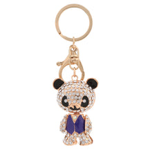 cute bear pendant key ring crystal rhinestone lovely key chain women jewelry forcar purse handbag charm decoration gift J4U66
