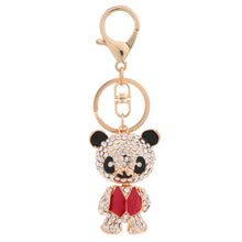 cute bear pendant key ring crystal rhinestone lovely key chain women jewelry forcar purse handbag charm decoration gift J4U66