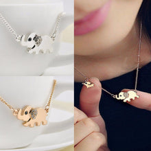 Cute Elephant Family Stroll Women Charming Crystal Chain Necklace Chocker necklace  J4U66