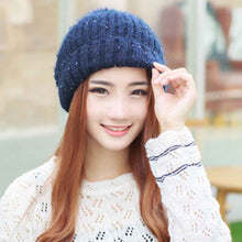 Cute Fur Ball Pompom Women Fashion Keep Warm Hats Knitted Wool Hemming Hat Beanies Accessories Fur Pom Cap  J4U66