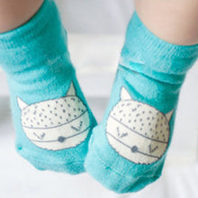 Cute Kids Animal Infant Baby Fox Printed Cotton Knee Socks Anti-slip Stockings 0-4Y Y2 J4U66