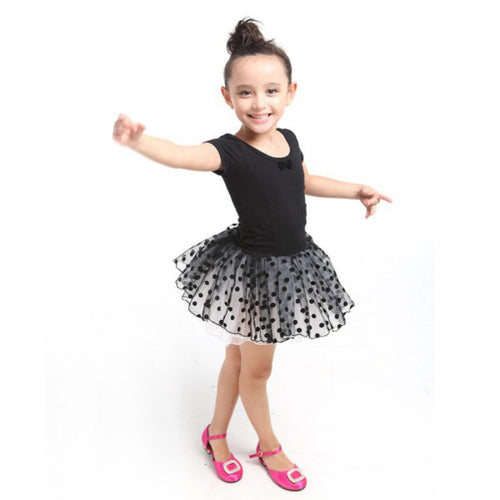 Cute Kids Baby Girl Ballet Dance Dress Child Girl Short Sleeve Tutu Dress Skirts J4U66