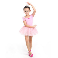Cute Kids Baby Girl Ballet Dance Dress Child Girl Short Sleeve Tutu Dress Skirts J4U66