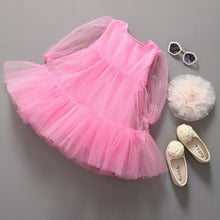 cute kids baby girls white short sleeve princess guaze dress 2~7 years  J4U66