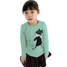 Cute Kids Baby Toddler Girls Tops Crewneck Long Sleeve Shirt Cotton T-Shirt 2-7Y  J4U66