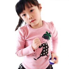 Cute Kids Baby Toddler Girls Tops Crewneck Long Sleeve Shirt Cotton T-Shirt 2-7Y  J4U66