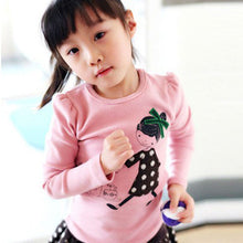 Cute Kids Baby Toddler Girls Tops Crewneck Long Sleeve Shirt Cotton T-Shirt 2-7Y  J4U66