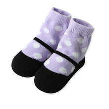 cute kids baby warm socksborn polka dot socks dress shoes pattern size 0 2t J4U66