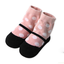 cute kids baby warm socksborn polka dot socks dress shoes pattern size 0 2t J4U66