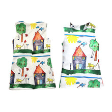 Cute Kids Toddler Girls Print Princess Dress Child Sleeveless Clothes Dresses J4U66