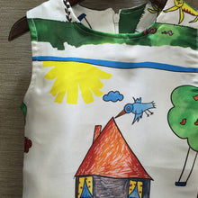 Cute Kids Toddler Girls Print Princess Dress Child Sleeveless Clothes Dresses J4U66