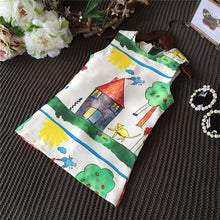 Cute Kids Toddler Girls Print Princess Dress Child Sleeveless Clothes Dresses J4U66