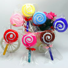 Cute Lollipop Washcloth Bridal Baby Kid Shower Wedding Party Favor Small Towel  J4U66