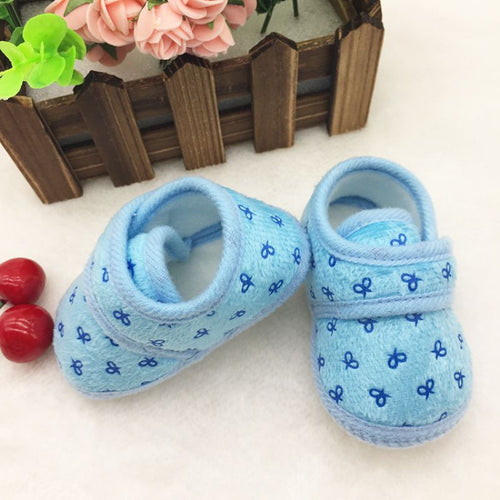 Cute Newborn Infants Kids Baby Shoes Boys Girls Cozy Cotton Soft Soled Crib Shoes First Walkers J4U66