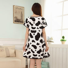 Cute Nightgowns Women Casual Cartoon Nightwear Sleepwear Short Sleeve Sleep Dress J4U66