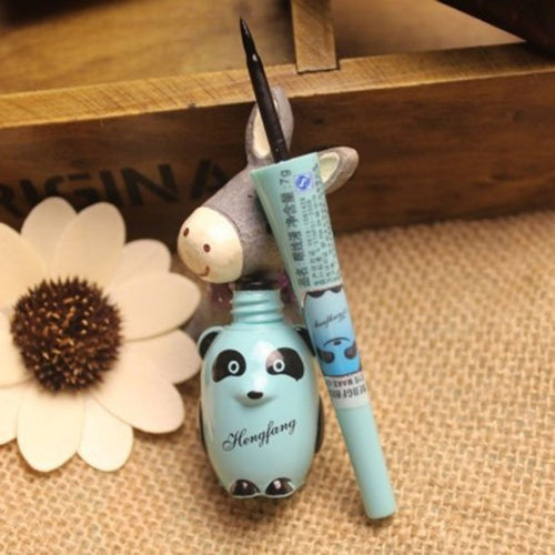Cute Panda Waterproof Makeup Cosmetic Black Liquid Smooth Eye Liner Eyeliner Pen Whole J4U66