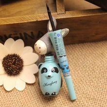 cute panda waterproof makeup cosmetic black liquid smooth eye liner eyeliner pen J4U66
