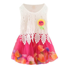 cute princess baby girls sleeveless floral tutu tulle cotton dress for 0~4 years J4U66