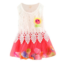 Cute Princess Baby Girls Sleeveless Floral Tutu Tulle Cotton Dress for 0-4Y J4U66