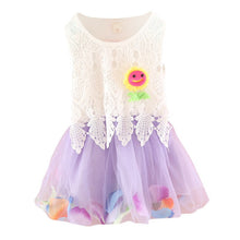 Cute Princess Baby Girls Sleeveless Floral Tutu Tulle Cotton Dress for 0-4Y J4U66