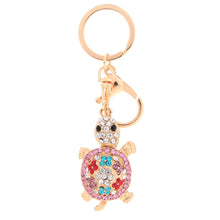 cute shining rhinestone key ring women lovely animal turtle pendant key chain jewelry forcar purse handbag charm gift J4U66