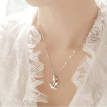 Cute Silver Plated Double Dolphin Rhinestone Short Chain Pendant Necklace Women Jewelry J4U66