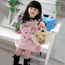 cute baby girls kids dress top long sleeve 2~7 yearsear party one piece dresses J4U66