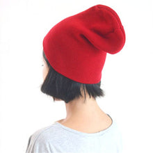 cute warm plain beanie hats women cap slouchy knit hat caps multi colored J4U66