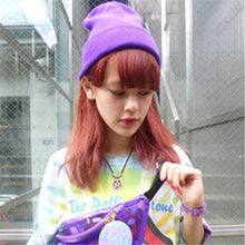 cute warm plain beanie hats women cap slouchy knit hat caps multi colored J4U66