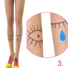 Cute Sexy Transparent Silk Stocking Tattoo Pantyhose Woman Leggings J4U66