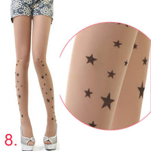Cute Sexy Transparent Silk Stocking Tattoo Pantyhose Woman Leggings J4U66