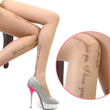 cute women sexy transparent silk stocking tattoo pantyhose woman leggings J4U66