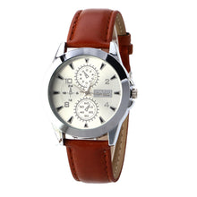 Chronograph 6 Hands 24 Hours Function Men Sport Watch Lether Luxury Watch Men Top Brand Military Watch Relogio Masculino J4U66